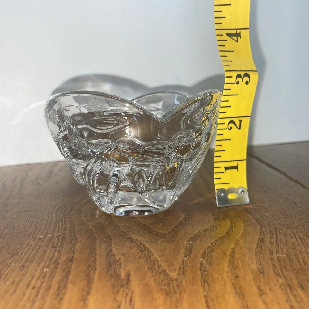 Vintage Mikasa Bridal Lily Glass Votive Candle Cups Holder 4